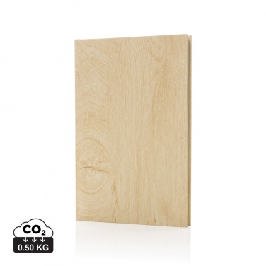 Logo trade advertising products image of: Kavana wood print A5 notebook