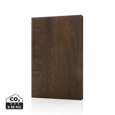 Logo trade promotional products image of: Kavana wood print A5 notebook