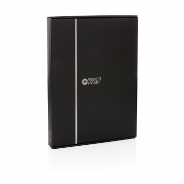 Logo trade business gift photo of: Swiss Peak Heritage RCS rPU A4 portfolio with zipper