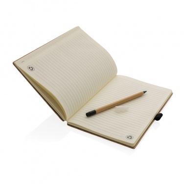 Logotrade promotional giveaway image of: Bamboo notebook and infinity pencil set