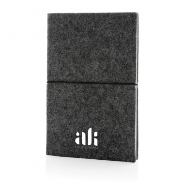 Logotrade promotional giveaways photo of: GRS certified recycled felt A5 softcover notebook