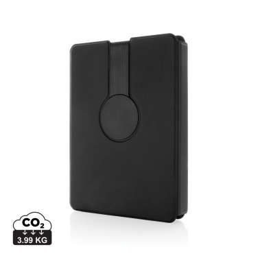 Logotrade promotional product picture of: Swiss Peak RCS rePU notebook with 2-in-1 wireless charger