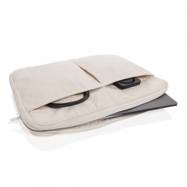 Logotrade advertising product picture of: Laluka AWARE™ recycled cotton 15.6 inch laptop sleeve