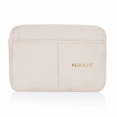 Logotrade promotional item image of: Laluka AWARE™ recycled cotton 15.6 inch laptop sleeve