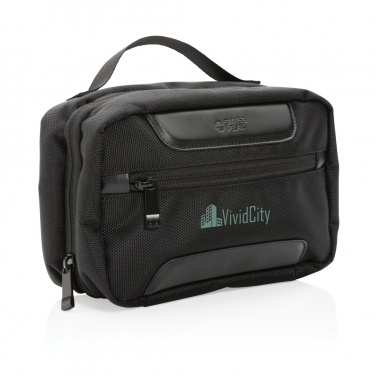 Logo trade promotional giveaways picture of: Swiss Peak AWARE™ RPET Voyager toiletry bag