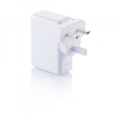 Logo trade promotional products image of: Travel plug with 4 USB ports