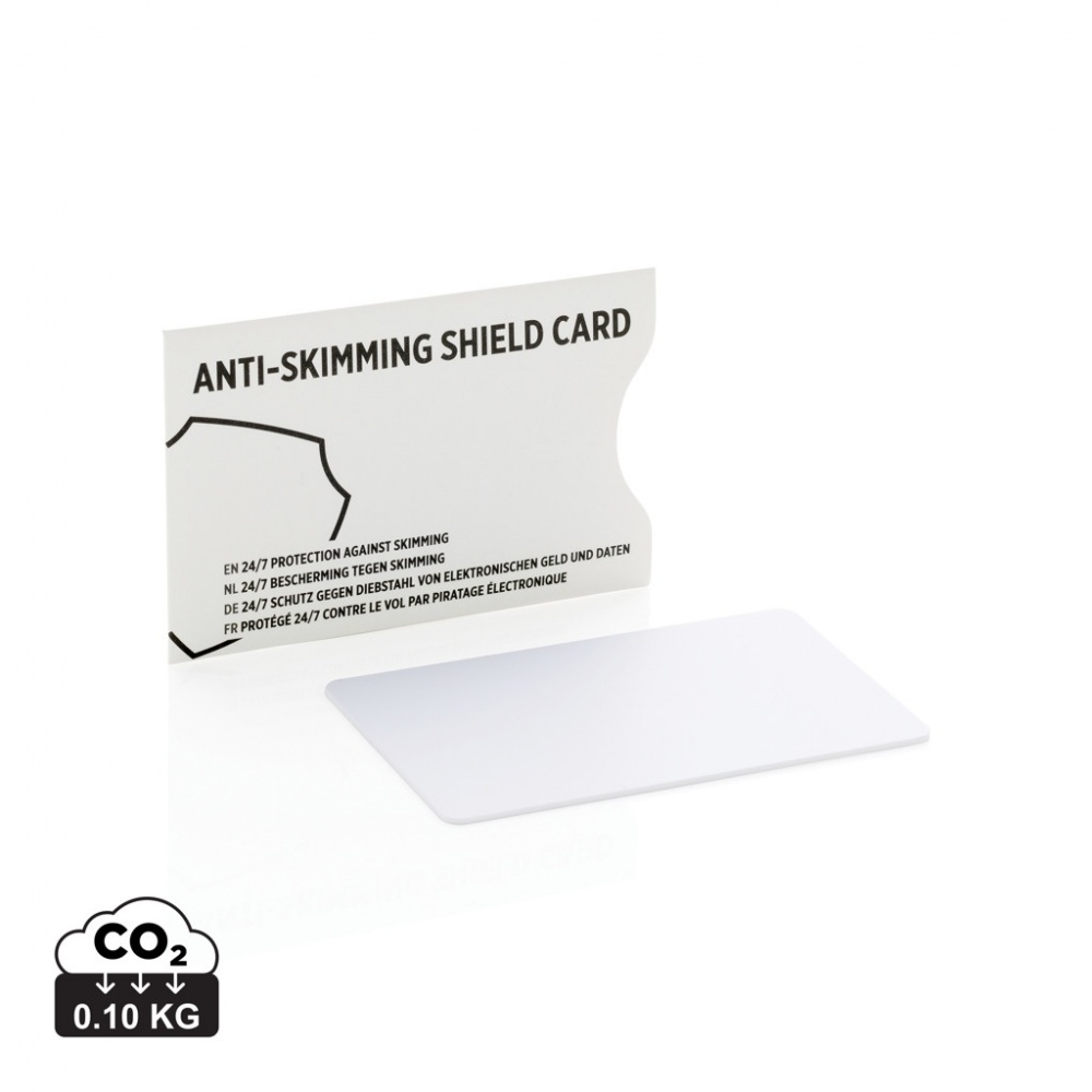 Logo trade promotional gifts image of: Anti-skimming RFID shield card with active jamming chip