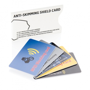Logo trade corporate gifts image of: Anti-skimming RFID shield card with active jamming chip