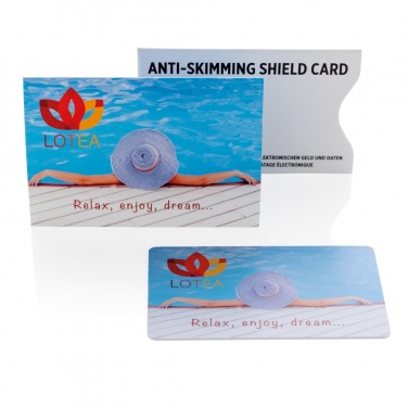 Logotrade promotional item image of: Anti-skimming RFID shield card with active jamming chip