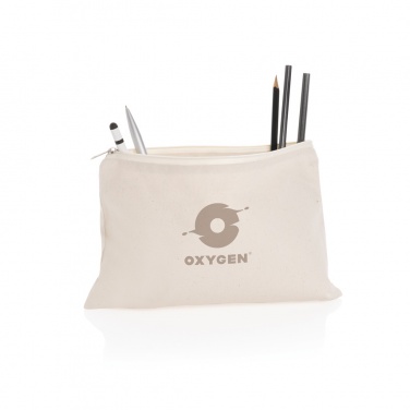 Logo trade advertising products image of: Impact Aware™ 285 gsm rcanvas pencil case undyed