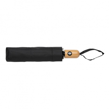 Logotrade advertising products photo of: 21" Impact AWARE™ RPET 190T bamboo auto open/close umbrella