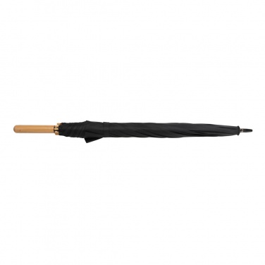 Logotrade advertising products photo of: 23" Impact AWARE™ RPET 190T auto open bamboo umbrella