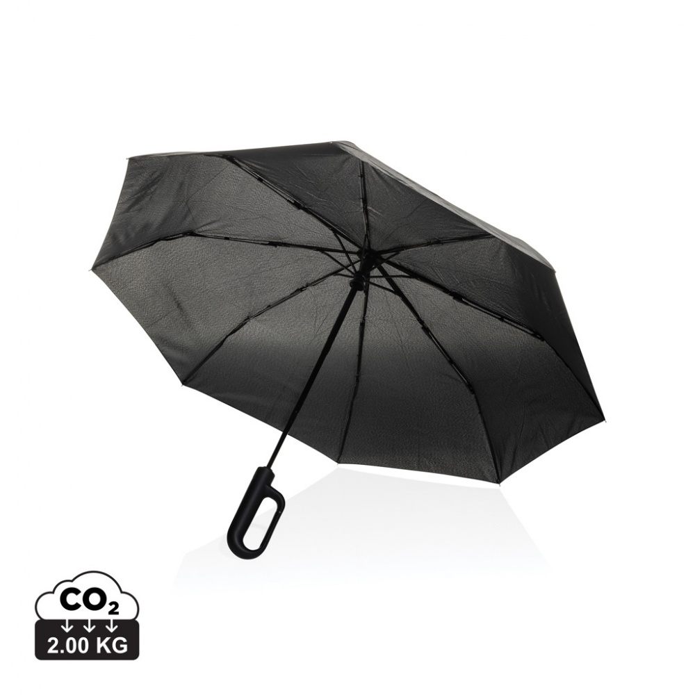 Logotrade promotional merchandise photo of: Yara 21" AWARE™ RPET solid colour umbrella with carabiner