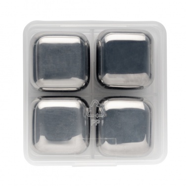 Logotrade promotional merchandise picture of: Re-usable stainless steel ice cubes 4pc