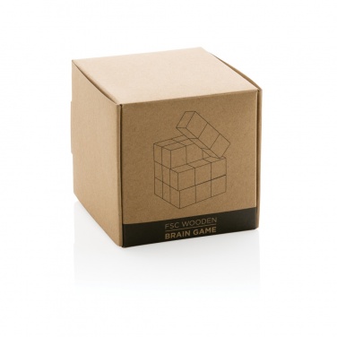 Logo trade promotional products picture of: Wooden brain game in canvas pouch