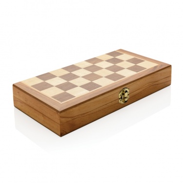 Logotrade business gifts photo of: Luxury wooden foldable chess set