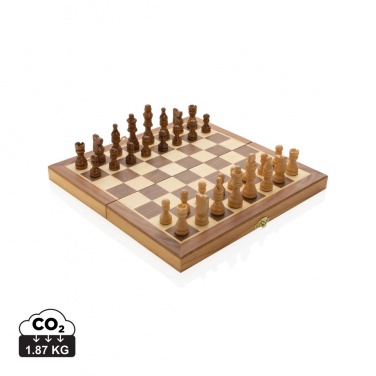 Logo trade promotional product photo of: Luxury wooden foldable chess set