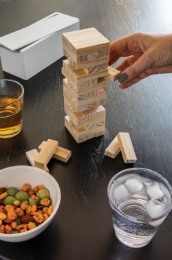 Logo trade promotional giveaways image of: Deluxe tumbling tower wood block stacking game