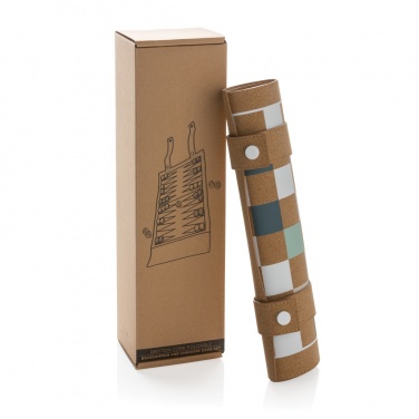 Logo trade promotional products picture of: Britton cork foldable backgammon and checkers game set
