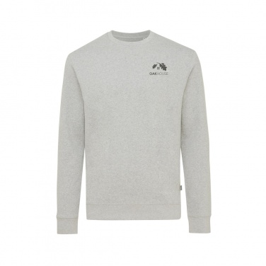 Logo trade promotional merchandise image of: Iqoniq Denali recycled cotton crew neck undyed