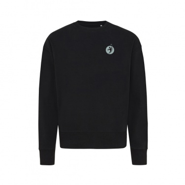 Logo trade promotional merchandise photo of: Iqoniq Kruger relaxed recycled cotton crew neck
