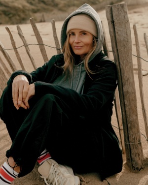 Logo trade promotional gift photo of: Iqoniq Torres recycled cotton hoodie undyed