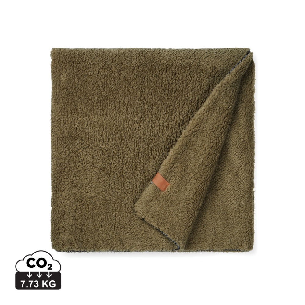 Logotrade advertising products photo of: VINGA Maine GRS recycled double pile blanket