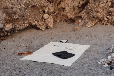 Logo trade corporate gifts image of: VINGA Volonne AWARE™ recycled canvas picnic blanket