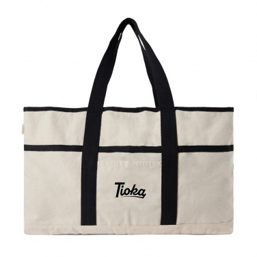 Logo trade promotional items image of: VINGA Volonne AWARE™ recycled canvas beach bag