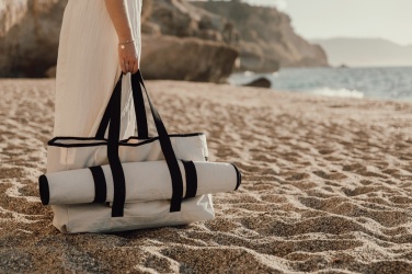 Logo trade promotional item photo of: VINGA Volonne AWARE™ recycled canvas beach bag