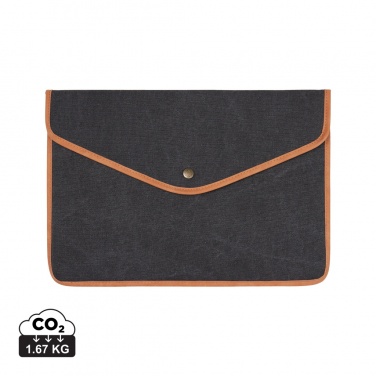 Logo trade business gifts image of: VINGA Bosler GRS recycled canvas 14" laptop sleeve