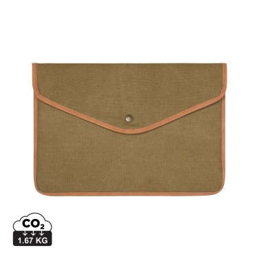 Logo trade promotional merchandise photo of: VINGA Bosler GRS recycled canvas 14" laptop sleeve