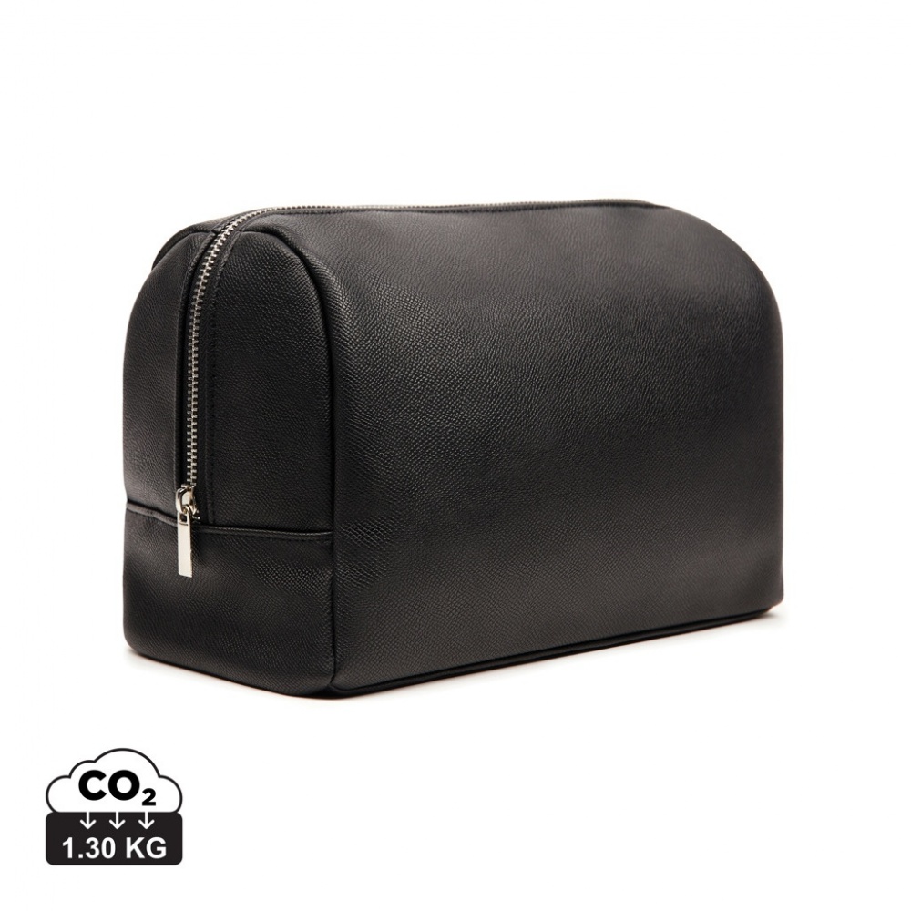 Logo trade promotional giveaways picture of: VINGA Bermond RCS recycled PU toiletry bag