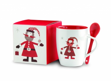 Logo trade promotional items picture of: Mug with spoon 250ml