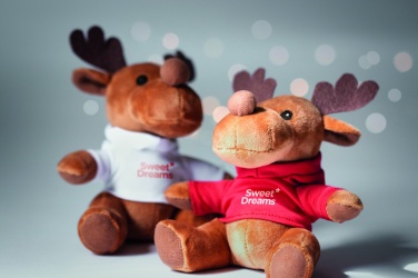 Logo trade promotional merchandise photo of: Plush reindeer with hoodie