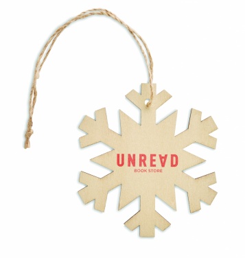 Logo trade promotional merchandise image of: Snowflake Tree hanger