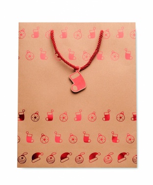 Logo trade promotional gift photo of: Gift paper bag with pattern