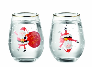 Logo trade promotional gifts picture of: Set of 2 Christmas glasses