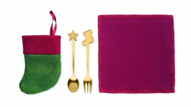 Logotrade promotional gift image of: Christmas dessert cutlery set