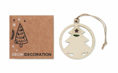 Logo trade promotional products picture of: Wooden tree shape hanger