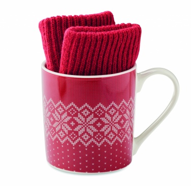 Logotrade promotional gift picture of: Winter gift mug and gloves set