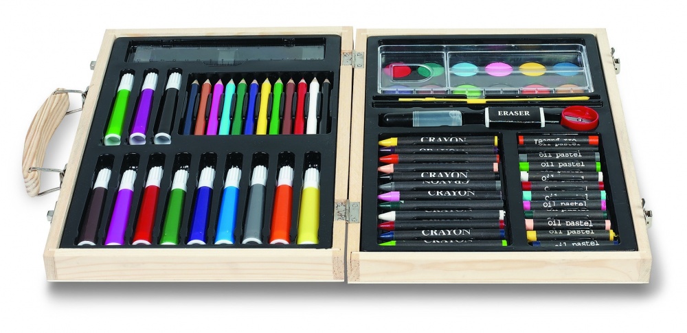 Logotrade promotional merchandise picture of: Artist's set in wooden box