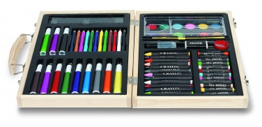 Logo trade business gift photo of: Artist's set in wooden box
