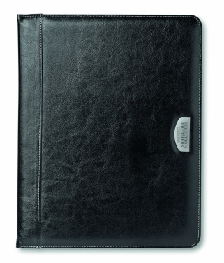 Logo trade promotional items image of: PU portfolio w/ 20 pages bloc