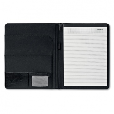 Logo trade corporate gift photo of: PU portfolio w/ 20 pages bloc