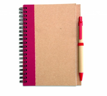 Logotrade promotional product picture of: B6 recycled notebook with pen
