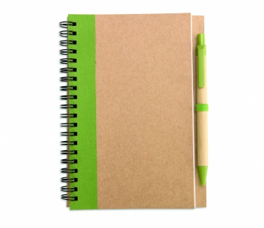 Logotrade promotional gift image of: B6 recycled notebook with pen