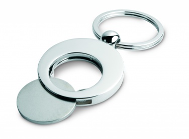 Logo trade promotional gifts picture of: Metal key ring with token Tampere