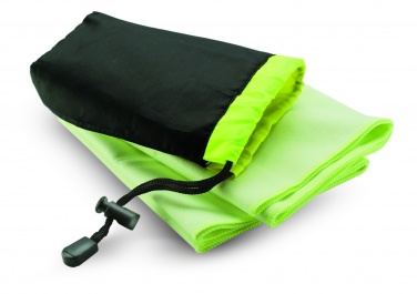 Logo trade corporate gift photo of: Sport towel in nylon pouch