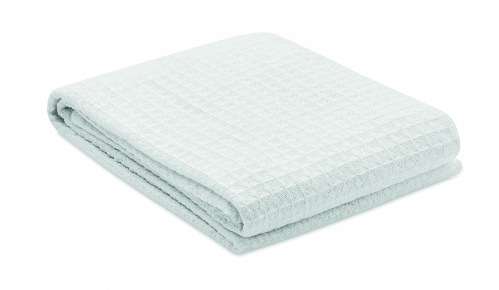 Logo trade promotional items picture of: Cotton wafle blanket 350 gr/m²